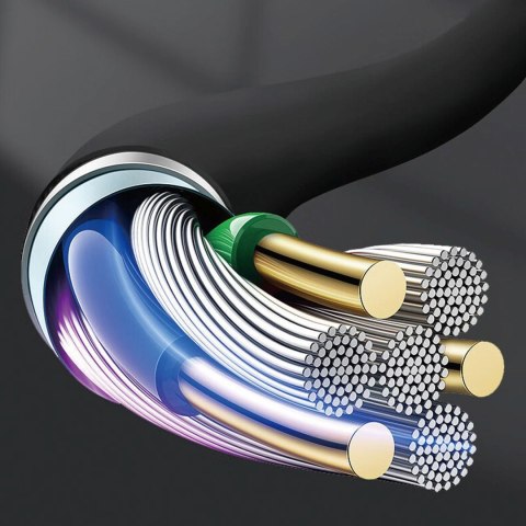 Kabel przewód stereo AUX mini jack 3.5mm 1m - czarny DUDAO