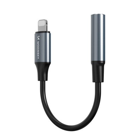Adapter przejściówka iPhone Lightning - mini jack 3.5mm - czarny WOZINSKY
