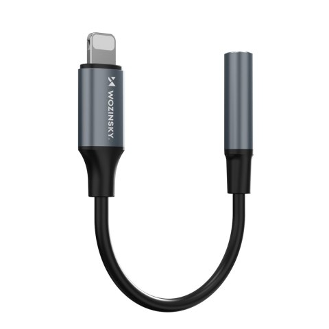 Adapter przejściówka iPhone Lightning - mini jack 3.5mm - czarny WOZINSKY