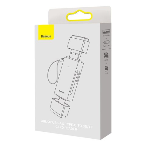 Czytnik kart pamięci SD TF USB-A USB-C - szary BASEUS