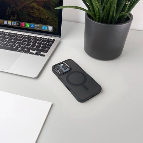 Etui pokrowiec ochronny na iPhone 17 Pro Max Fashion Case MagSafe - czarne HURTEL