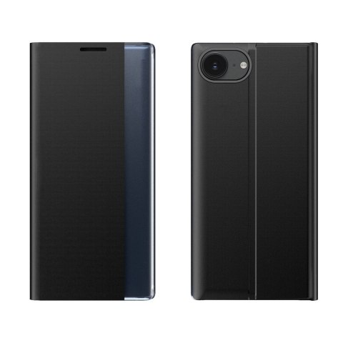 Etui pokrowiec z klapką podstawką na iPhone 16e New Sleep Case - czarny