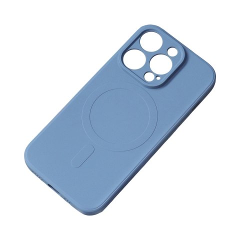 Etui silikonowe na Samsung Galaxy S25 Edge Silicone Case MagSafe - niebieskie HURTEL