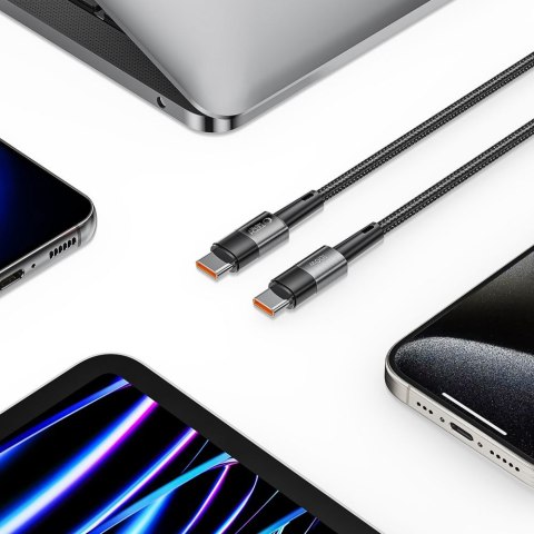 Kabel przewód USB-C UltraBoost PD 100W 5A 0.25m - szary Tech-Protect
