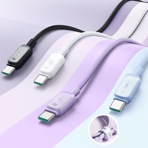 Kabel przewód do ładowania transmisji danych USB-C 60W 1.2m - biały JOYROOM