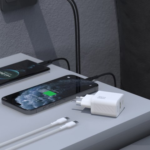 Ładowarka sieciowa A27 MaxC USB-C USB-A GaN 35W - biała DUDAO
