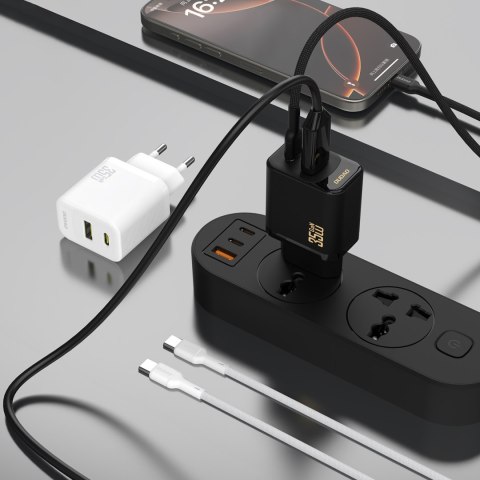 Ładowarka sieciowa A27 MaxC USB-C USB-A GaN 35W - biała DUDAO
