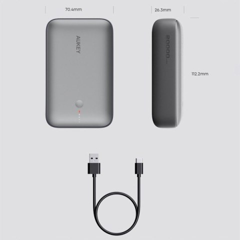 PB-Y57 Mini Power Bank 20000mAh 22.5W 2xUSB PD 3.0 QC 3.0 LED AUKEY