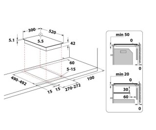 Płyta ceramiczna 2 pola WRD6030B Whirlpool