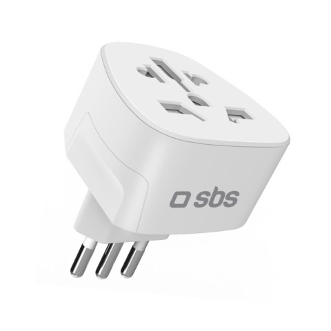 Adapter sieciowy podróżny IT Włochy - biały SBS