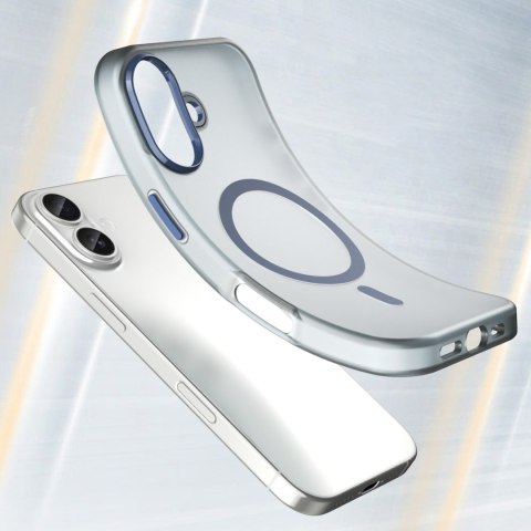 Etui case na iPhone 17 Magnetic Abrasive MagSafe - matowe niebieskie HURTEL