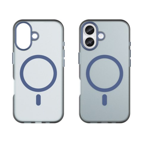 Etui case na iPhone 17 Magnetic Abrasive MagSafe - matowe niebieskie HURTEL