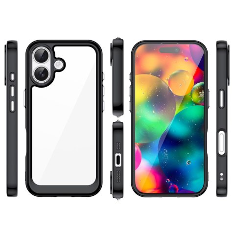 Etui case pokrowiec na iPhone 17 Outer Space - czarne przezroczyste HURTEL