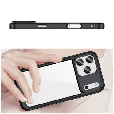 Etui case pokrowiec na iPhone 17 Pro Max Outer Space - czarne przezroczyste HURTEL