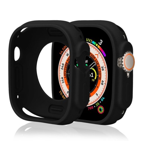 Etui na Apple Watch Series 4/5/6/SE 44 mm Silicone Watch Case - czarne HURTEL