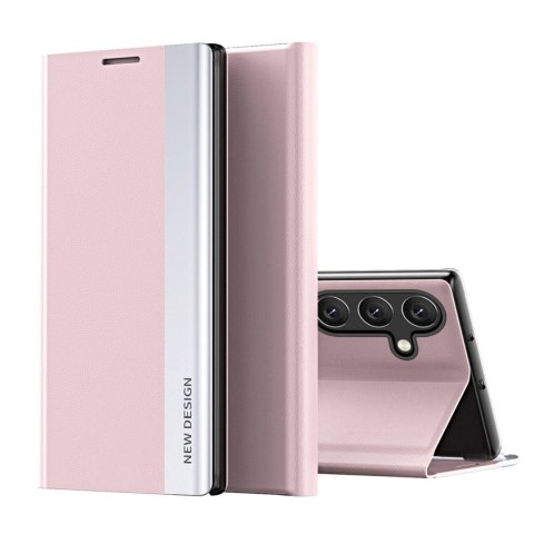 Etui na Samsung Galaxy S25 Edge z klapką podstawką Sleep Case Pro - różowe HURTEL