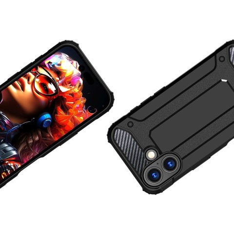 Etui pancerne na iPhone 17 Hybrid Armor - czarne HURTEL