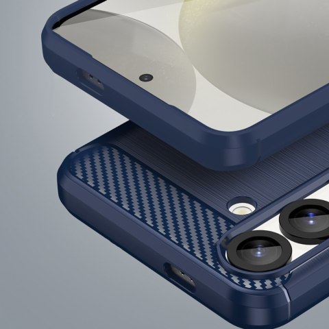 Etui silikonowe na Samsung Galaxy S25 Edge Carbon Case - niebieskie HURTEL