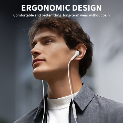 Słuchawki przewodowe douszne Ultraboost Core G2 Mini Jack - białe Tech-Protect