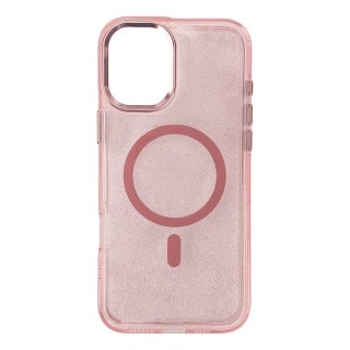 Etui brokatowe na Samsung Galaxy S25 Edge MagSafe Glitter Case - różowe HURTEL