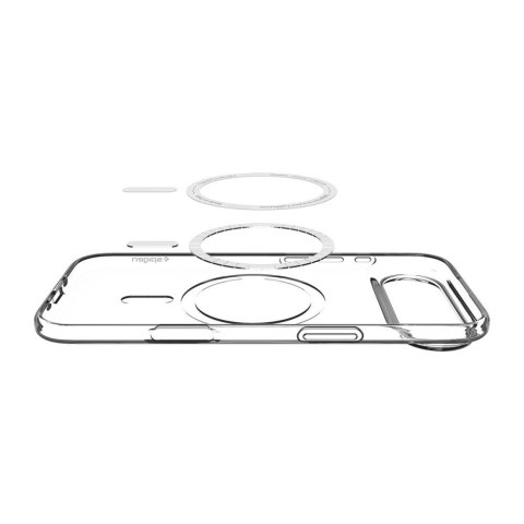 Etui pokrowiec na iPhone 17 Air MagSafe Liquid Crystal - przezroczysto-białe SPIGEN