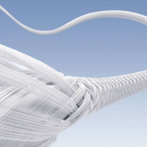 Kabel przewód S-A28 z oplotem USB-A - USB-C 3A 1m - biały JOYROOM
