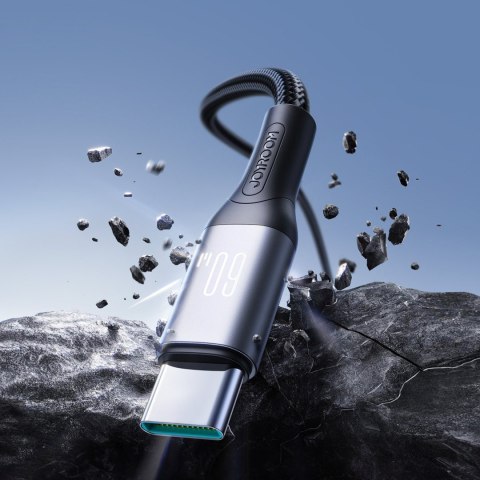 Kabel przewód S-A28 z oplotem USB-C 60W 1m - czarny JOYROOM