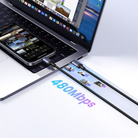 Kabel przewód USB-C PD 100W 5A 3m - czarny UGREEN