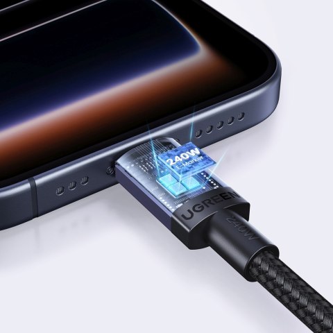 Kabel przewód USB-C PD 240W 2m - czarny UGREEN