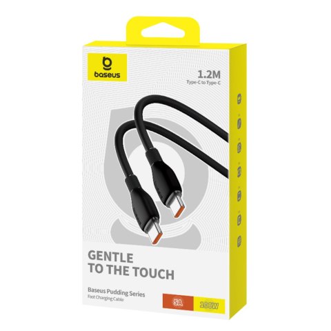 Kabel przewód USB-C Pudding Series 100W 1.2m - czarny BASEUS
