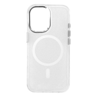Etui brokatowe case na Samsung Galaxy A36 5G Glitter Case MagSafe - białe HURTEL