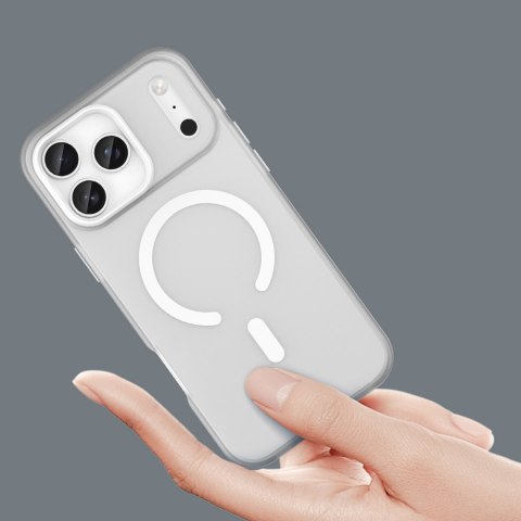 Etui case na iPhone 17 Pro Max Magnetic Abrasive MagSafe - matowe białe HURTEL