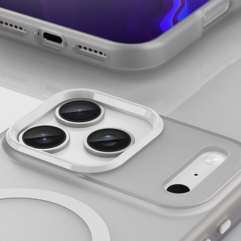Etui case na iPhone 17 Pro Max Magnetic Abrasive MagSafe - matowe białe HURTEL