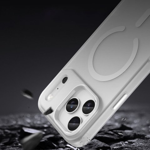 Etui case na iPhone 17 Pro Max Magnetic Abrasive MagSafe - matowe białe HURTEL