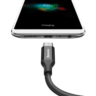 Kabel przewód USB-A - MicroUSB Yiven 1.5m - czarny BASEUS