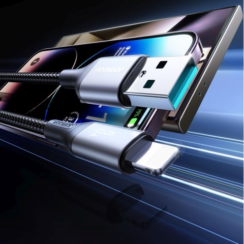 Kabel przewód USB-A - iPhone Lightning Flash Series 3A 1m - czarny JOYROOM