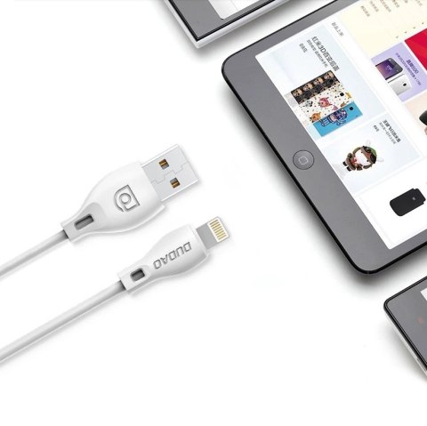 Przewód kabel USB-A - iPhone Lightning 2.4A 1m - biały DUDAO