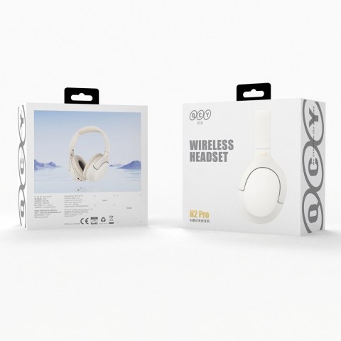 Słuchawki bezprzewodowe nauszne H2 Pro ENC Bluetooth - białe QCY