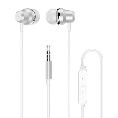 Słuchawki przewodowe dokanałowe z pilotem X10PRO mini jack 3.5mm - białe DUDAO