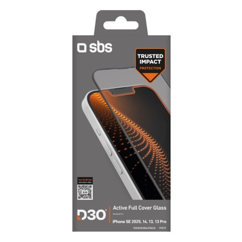 Szkło hartowane z ramką do iPhone 16e Tempered Glass D3O SBS