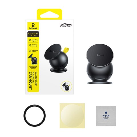 Uchwyt samochodowy magnetyczny do smartfona na deskę PrimeTrip VC1 Air MagSafe - czarny BASEUS