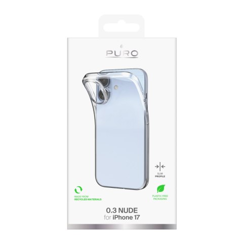 Etui case na iPhone 17 TPU 0.3 Nude Ultra-Slim - przezroczyste PURO