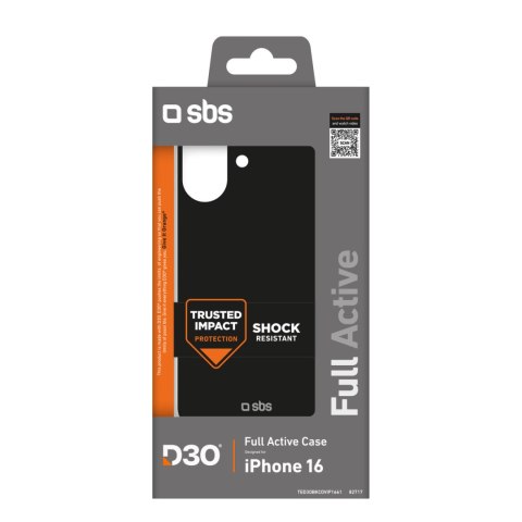 Etui case pokrowiec do iPhone 16 Full Active D3O - czarne SBS