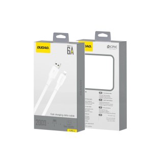 Kabel przewód USB-A - iPhone Lightning 6A 1.2m - biały DUDAO