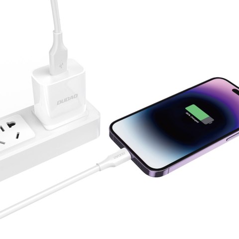 Kabel przewód USB-A - iPhone Lightning 6A 1.2m - biały DUDAO