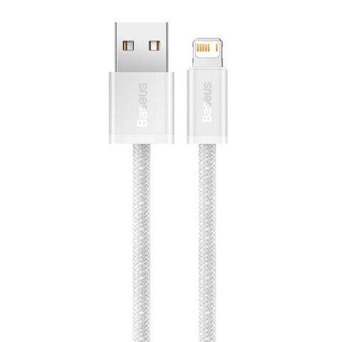Kabel przewód USB-A - iPhone Lightning Dynamic Series 2.4A 1m - biały BASEUS