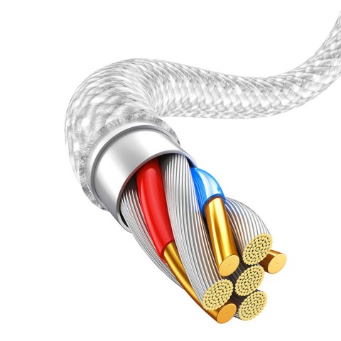 Kabel przewód USB-A - iPhone Lightning Dynamic Series 2.4A 1m - biały BASEUS
