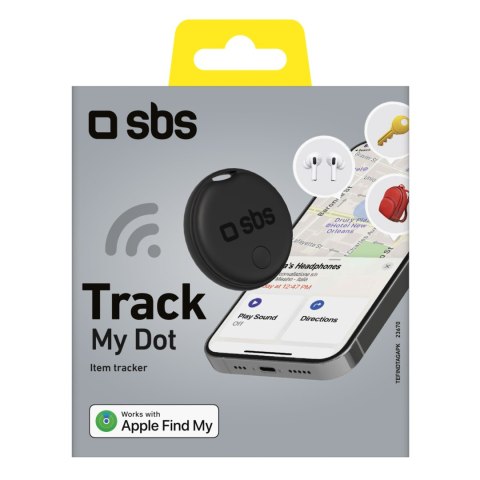 Lokalizator do kluczy roweru kompatybilny z Apple Find My Track My Circle - czarny SBS