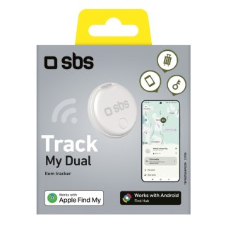 Lokalizator uniwersalny do kluczy roweru Track My Dual - biały SBS
