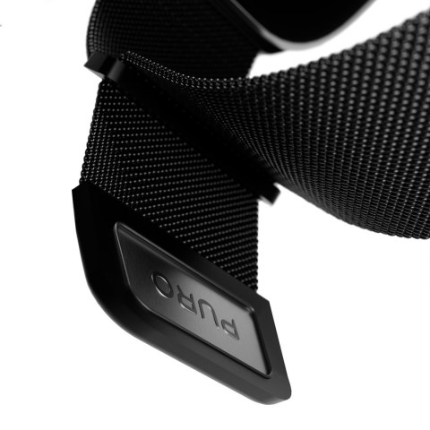 Pasek na zegarek Apple Watch 42 44 45 49mm Milanese - czarny PURO